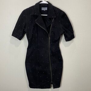 Paris Blues vintage denim studded dress‎ mini